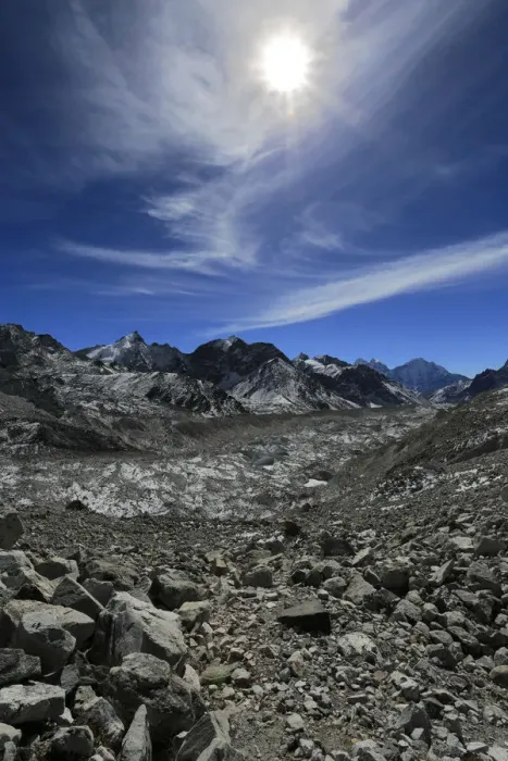 Framed Print : Trekkers on the Everest base camp pass Framed Print : Trekkers on the Everest base camp pass
