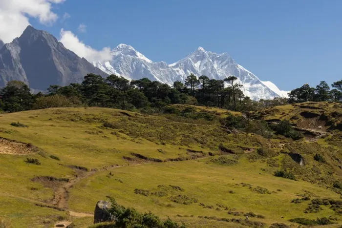 Framed Print : Trekking trail to Everest base camp, Everest region Framed Print : Trekking trail to Everest base camp, Everest region