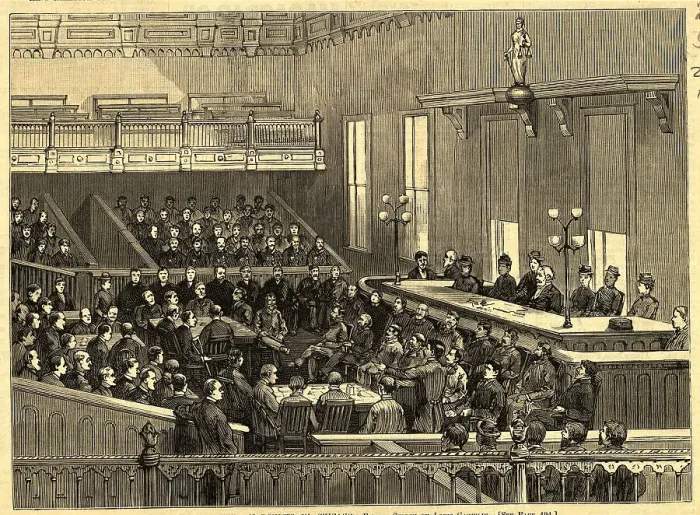 Framed Print : Trial of Anarchist in Chicago Framed Print : Trial of Anarchist in Chicago