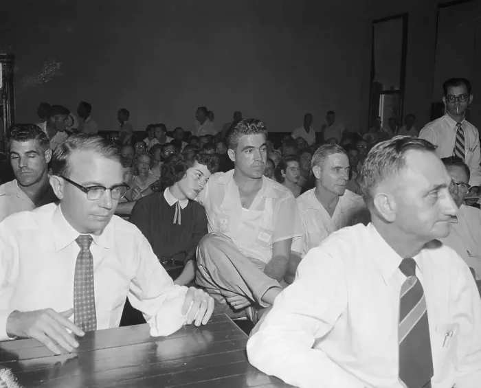 Framed Print : Trial Defendants Listening to Testimonies Framed Print : Trial Defendants Listening to Testimonies