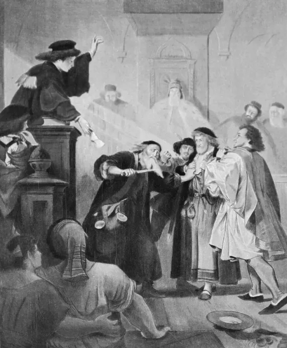 Framed Print : Trial Scene from Merchant of Venice by Shakespeare Framed Print : Trial Scene from Merchant of Venice by Shakespeare