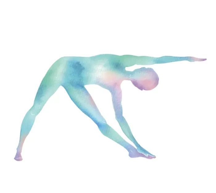 Framed Print : Triangle yoga pose