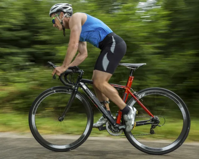 Framed Print : Triathlete, 45 years, cycling, Kaiserstrassle road, Baden-Wurttemberg, Germany Framed Print : Triathlete, 45 years, cycling, Kaiserstrassle road, Baden-Wurttemberg, Germany
