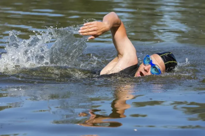 Framed Print : Triathlete swimming, Welzheim, Baden-Wurttemberg, Germany Framed Print : Triathlete swimming, Welzheim, Baden-Wurttemberg, Germany