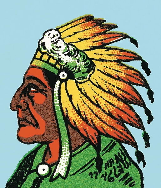 Tribal leader in headdress