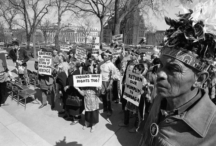 Framed Print : Tribes Picketing New York Capitol Framed Print : Tribes Picketing New York Capitol