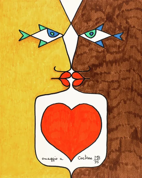 Framed Print : 'Tribute to Cocteau (Omaggio a Cocteau) Framed Print : 'Tribute to Cocteau (Omaggio a Cocteau)