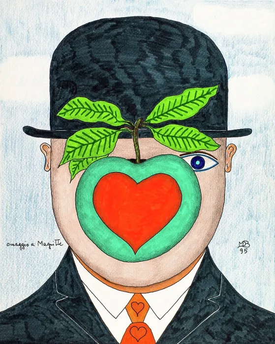 Framed Print : 'Tribute to Magritte (Omaggio a Magritte)
