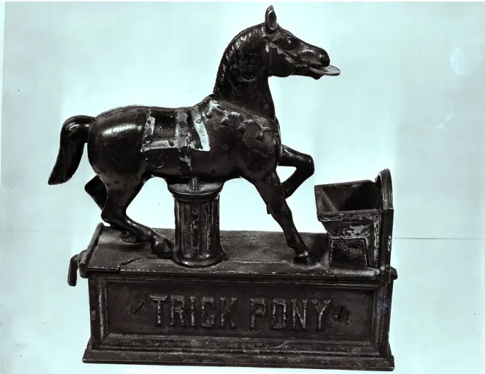 Framed Print : Trick Pony Mechanical Bank Framed Print : Trick Pony Mechanical Bank
