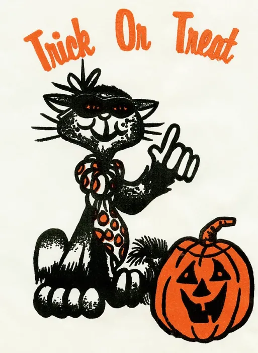 Framed Print : Trick or Treat - Cool Cat Framed Print : Trick or Treat - Cool Cat