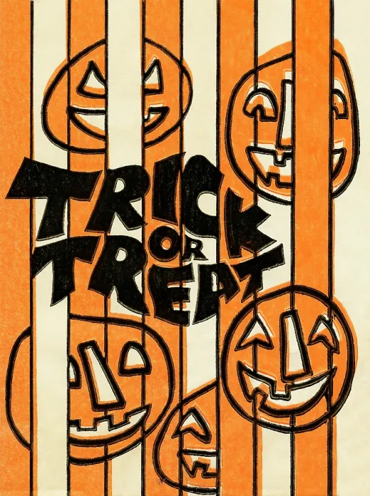 Framed Print : Trick or Treat - Stripes
