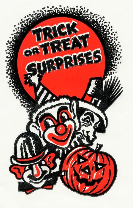 Framed Print : Trick or Treat Surprises - Clowns