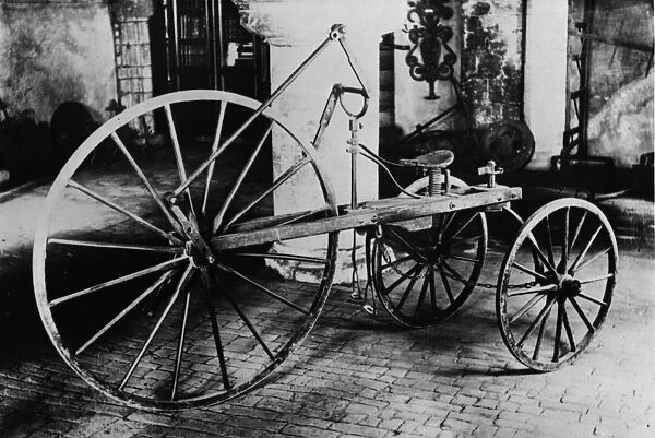 Tricycle. circa 1900: An early tricycle. (Photo by Hulton Archive / Getty Images)