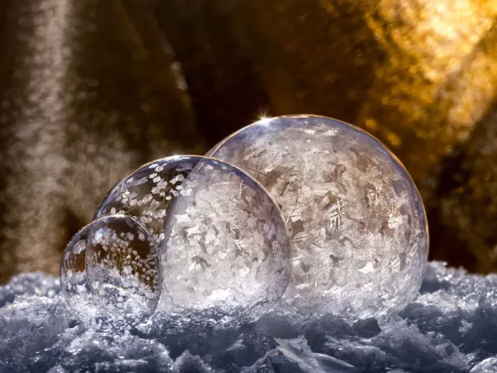 Framed Print : Tripple frozen bubbles Framed Print : Tripple frozen bubbles