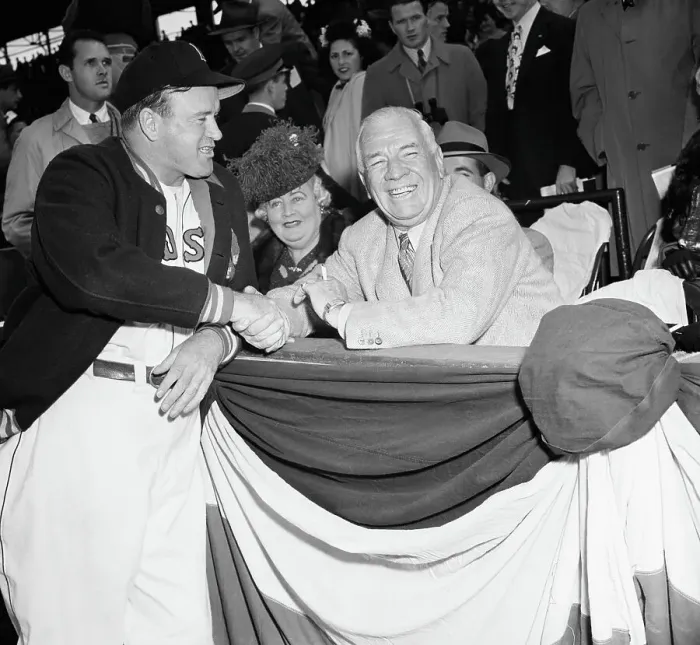 Framed Print : Tris Speaker Shaking Joe Cronin'S Hand Framed Print : Tris Speaker Shaking Joe Cronin'S Hand
