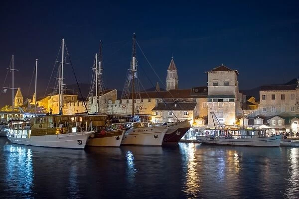 Trogir at night, Dalmatian coast, Croatia