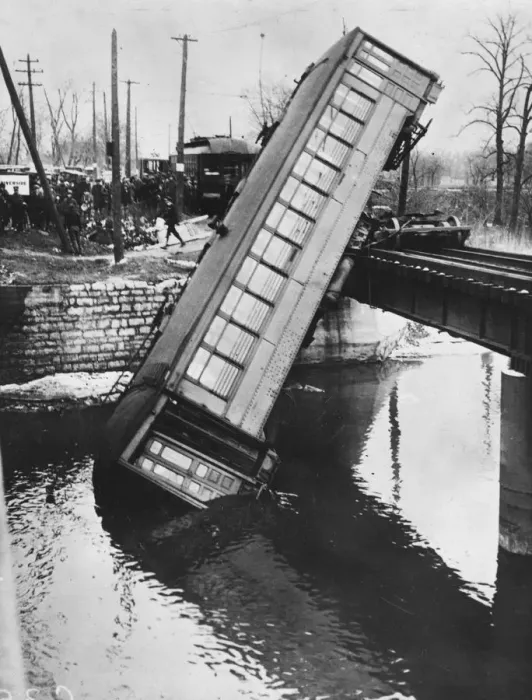 Framed Print : Trolley Accident Framed Print : Trolley Accident