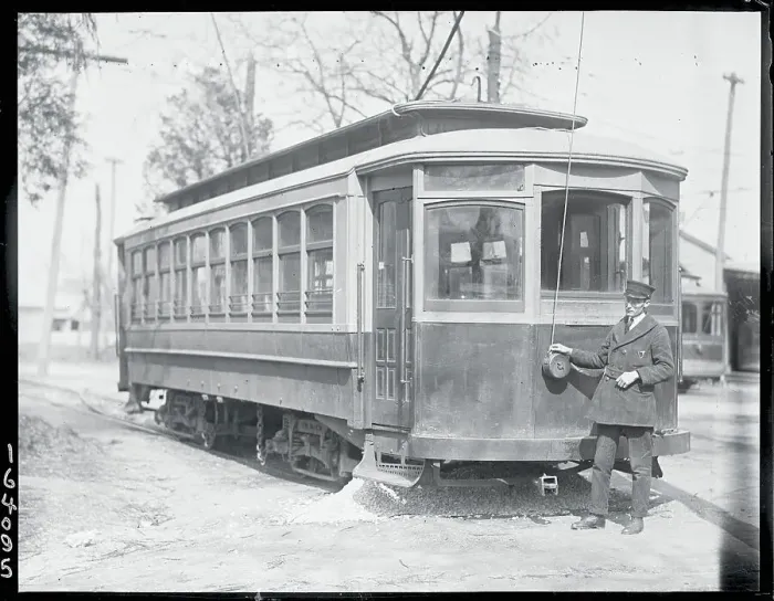 Framed Print : Trolley Line Operator Framed Print : Trolley Line Operator