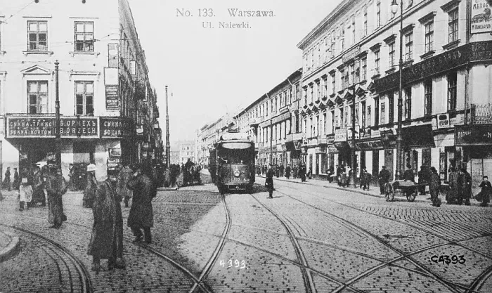 Framed Print : Trolley and Wagon with Pedestrians on Street Framed Print : Trolley and Wagon with Pedestrians on Street