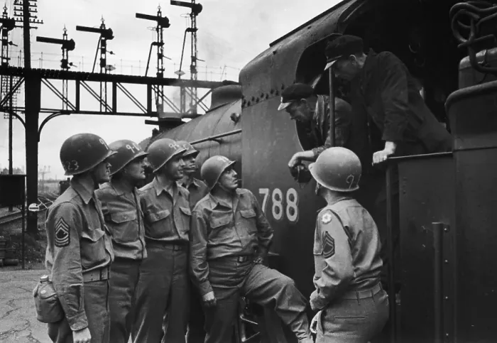 Framed Print : Troop Train Framed Print : Troop Train