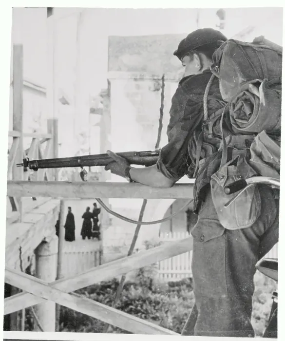 Framed Print : Trooper Walking With Weapon Drawn Framed Print : Trooper Walking With Weapon Drawn