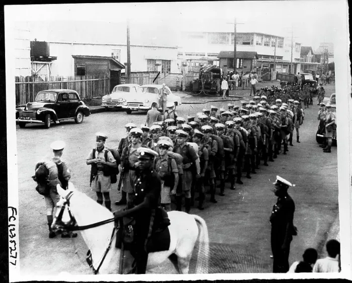 Framed Print : Troops Arriving in British Guiana Framed Print : Troops Arriving in British Guiana