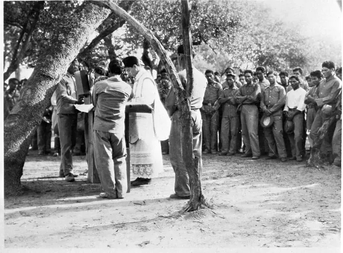 Framed Print : Troops Attend Mass at Chaco War Front 1934 Framed Print : Troops Attend Mass at Chaco War Front 1934