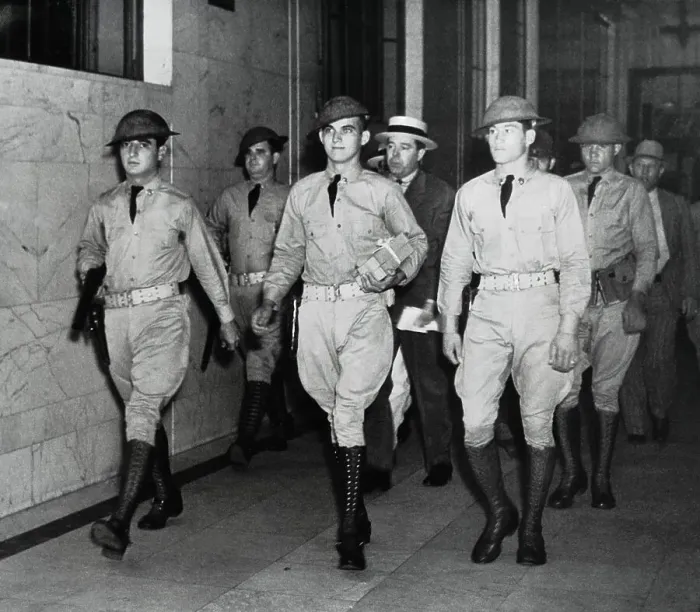 Framed Print : Troops Escorting Huey Long Framed Print : Troops Escorting Huey Long