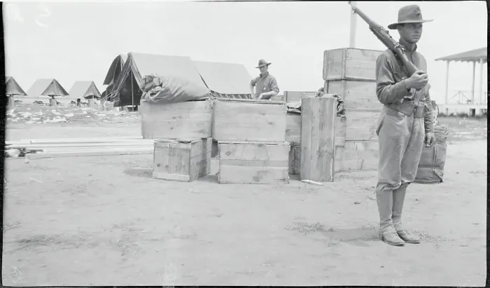 Framed Print : Troops on Guard Duty at Marines Camp Framed Print : Troops on Guard Duty at Marines Camp