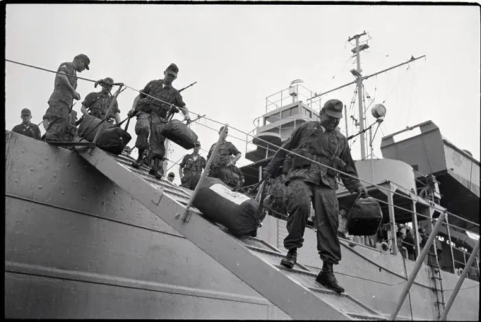Framed Print : Troops Heading To South Vietnam Framed Print : Troops Heading To South Vietnam