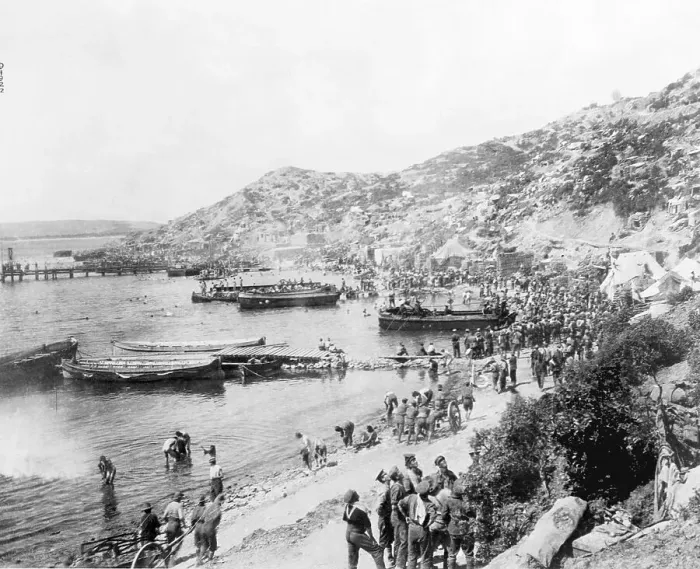 Framed Print : Troops Landing on Beach on Gallipoli Framed Print : Troops Landing on Beach on Gallipoli