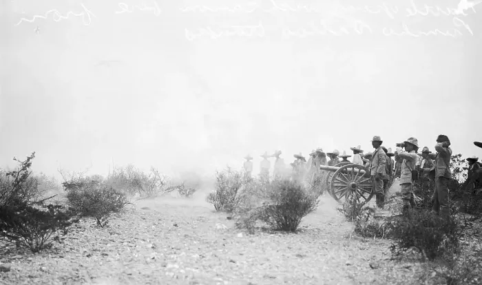 Framed Print : Troops Lined Up with Cannons Framed Print : Troops Lined Up with Cannons