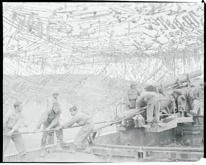 Framed Print : US Troops Load 240mm Howitzer Near Bologna 1944 Framed Print : US Troops Load 240mm Howitzer Near Bologna 1944