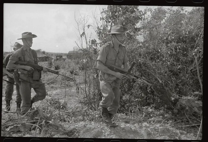 Framed Print : Troops Patrolling Area in South Vietnam Framed Print : Troops Patrolling Area in South Vietnam