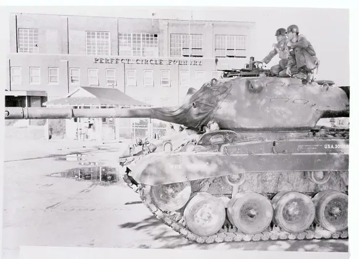 Framed Print : Troops Positioning a Tank Framed Print : Troops Positioning a Tank
