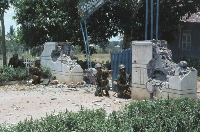 Framed Print : Troops Taking Cover Framed Print : Troops Taking Cover