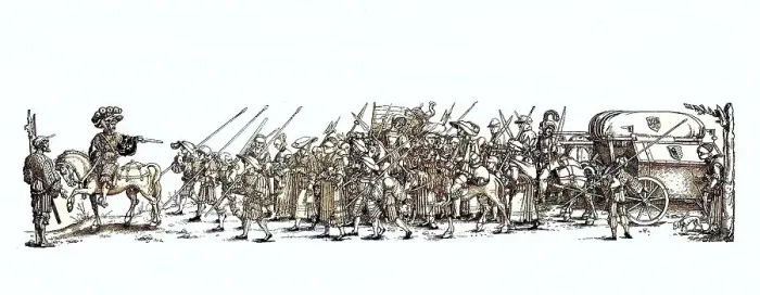 Framed Print : The Tross was the retinue contingent of the Landsknecht mercenary regiments that emerged at the end of the fifteenth century, Germany, Historical, digitally restored reproduction from a nineteenth century original Framed Print : The Tross was the retinue contingent of the Landsknecht mercenary regiments that emerged at the end of the fifteenth century, Germany, Historical, digitally restored reproduction from a nineteenth century original