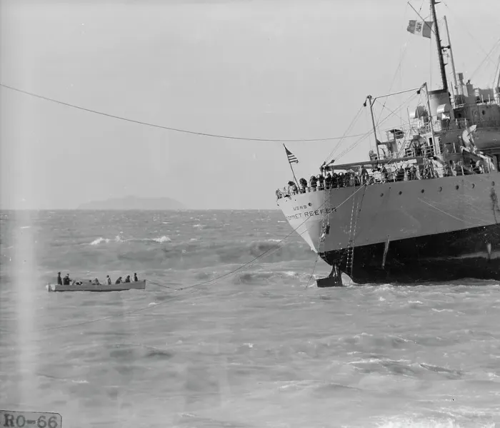 Framed Print : Troubled Ship Being Rescued