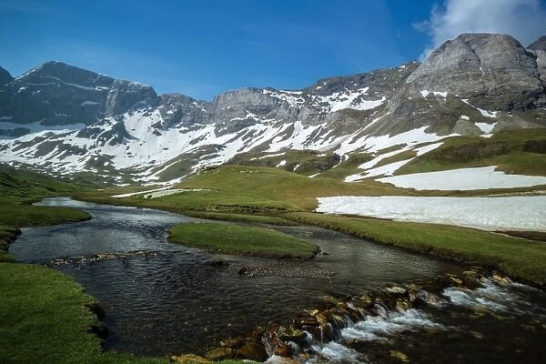 The Troumouse cirque, national park of Pyrenees, Hautes Pyrenees, France