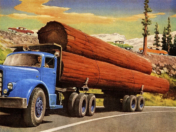Truck Hauling Logs