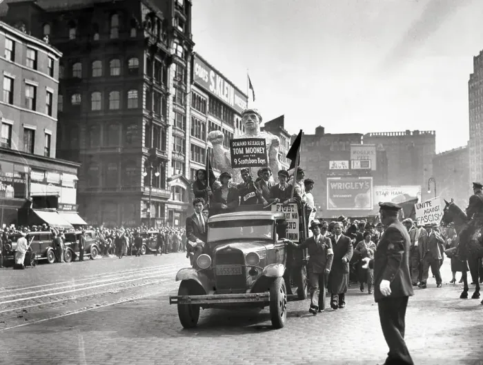 Framed Print : Truck in Parade with Plaster Figure of Tom Mooney Framed Print : Truck in Parade with Plaster Figure of Tom Mooney
