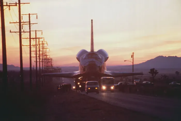 Framed Print : Trucks Towing the Shuttle Columbia Framed Print : Trucks Towing the Shuttle Columbia