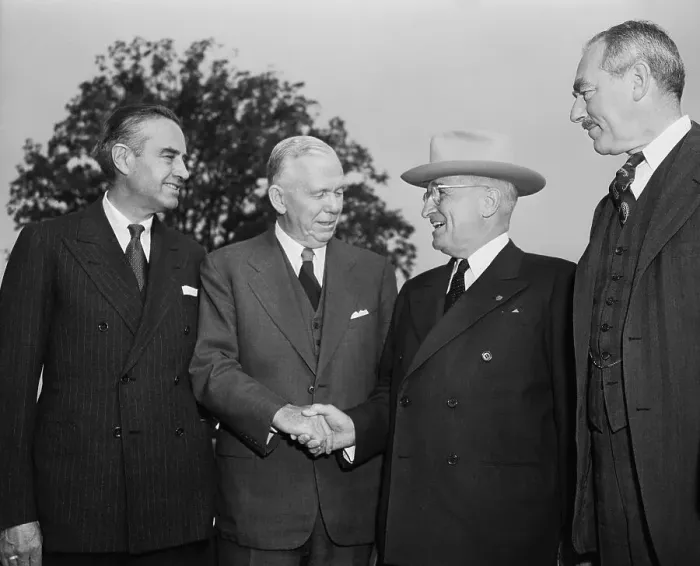 Framed Print : Truman, Acheson, Geroge C.Marshall, Harrima Framed Print : Truman, Acheson, Geroge C.Marshall, Harrima