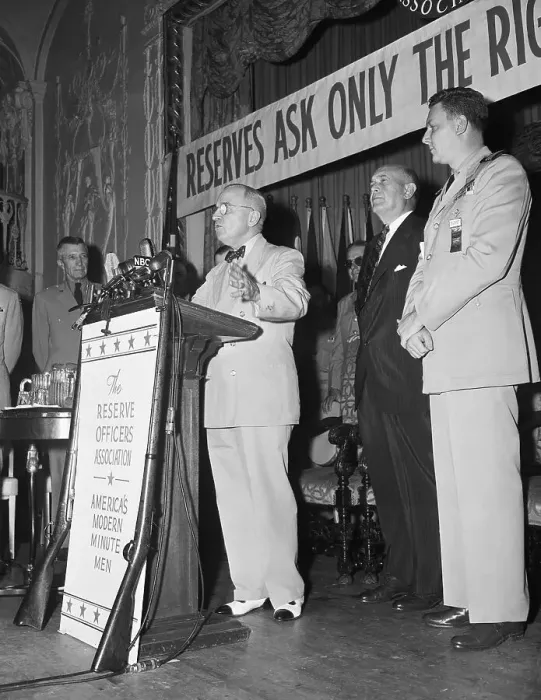 Framed Print : Truman Addressing Reserve Officers Framed Print : Truman Addressing Reserve Officers