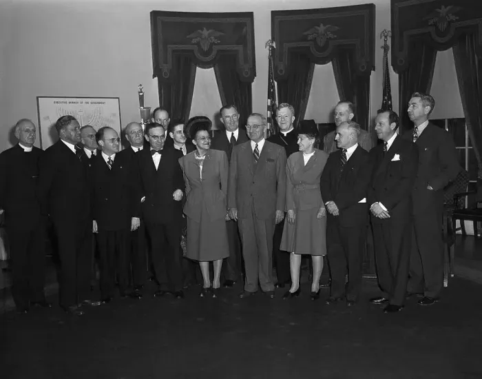 Framed Print : Truman With Civil Rights Commission Framed Print : Truman With Civil Rights Commission
