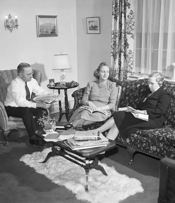 Framed Print : Truman And His Family Framed Print : Truman And His Family