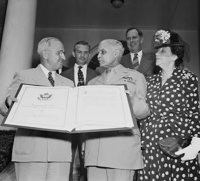 Framed Print : Truman Gives Ben O. Davis Testimonial Framed Print : Truman Gives Ben O. Davis Testimonial