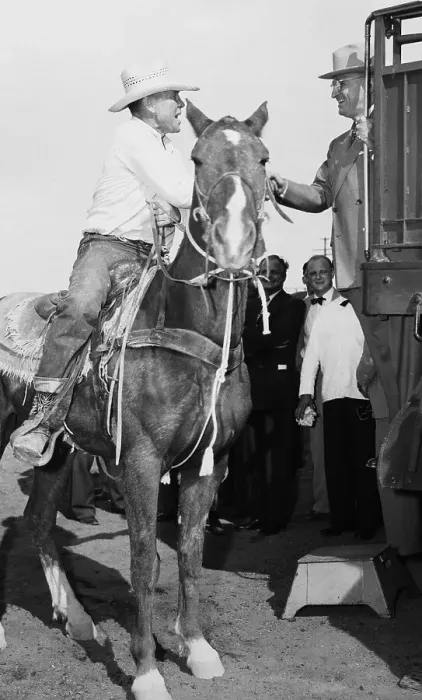 Framed Print : Truman Greeting Cowboy Framed Print : Truman Greeting Cowboy