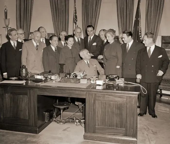 Framed Print : Truman with National Jewish Leaders Framed Print : Truman with National Jewish Leaders