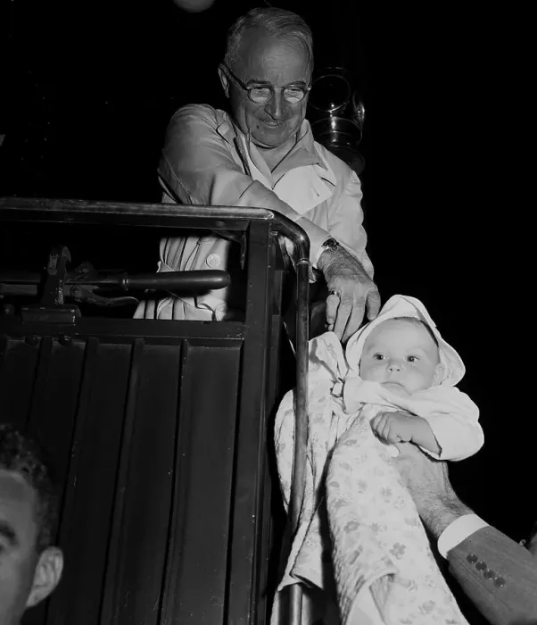 Framed Print : Truman Reaching for Baby